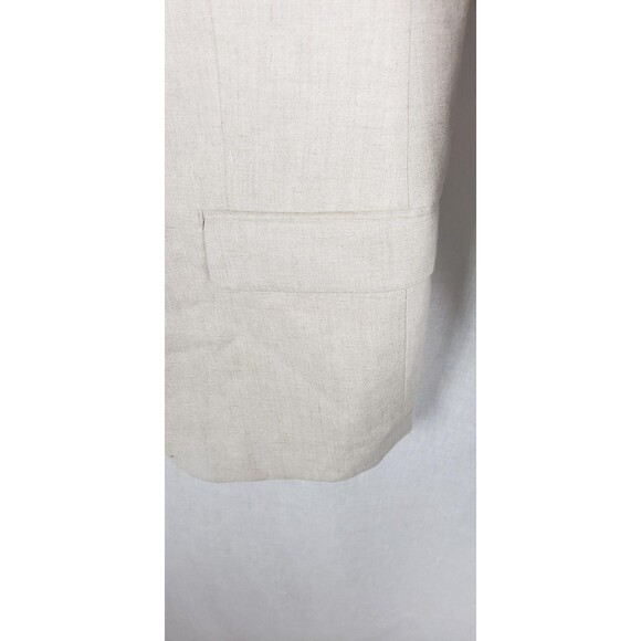 Robert Graham Blazer Mens 40R Beige Linen Modern Fit Sport Coat Paisley Lining - Picture 5 of 12